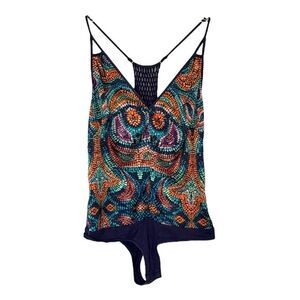 Bebe | Women’s Spaghetti Strap Purple Bodysuit Tank Top